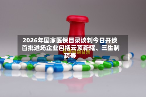 2026年国家医保目录谈判今日开谈 首批进场企业包括云顶新耀、三生制药等-第2张图片