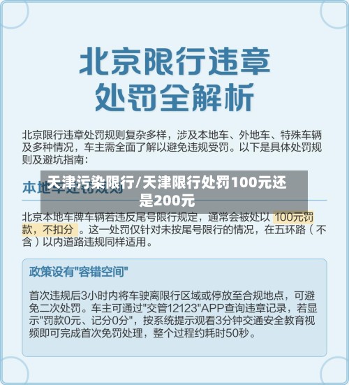 天津污染限行/天津限行处罚100元还是200元-第2张图片