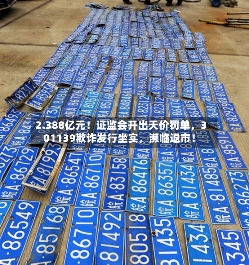 2.388亿元！证监会开出天价罚单，301139欺诈发行坐实	，濒临退市！-第2张图片