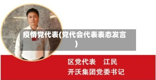 疫情党代表(党代会代表表态发言)