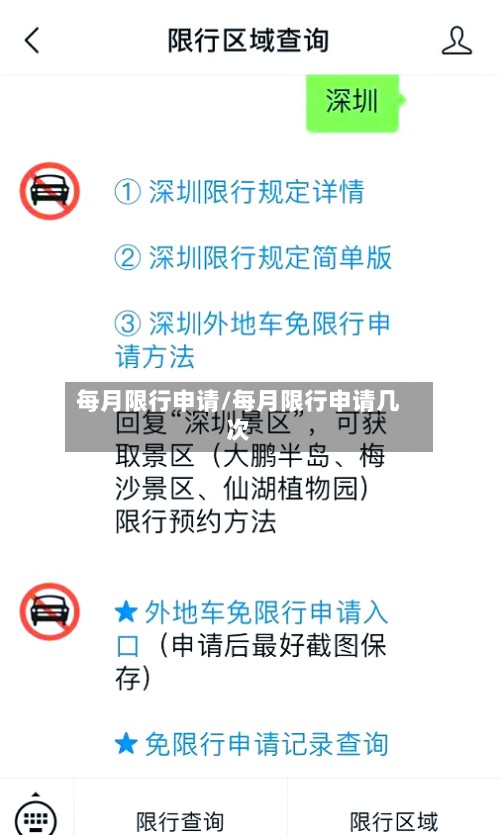 每月限行申请/每月限行申请几次-第3张图片